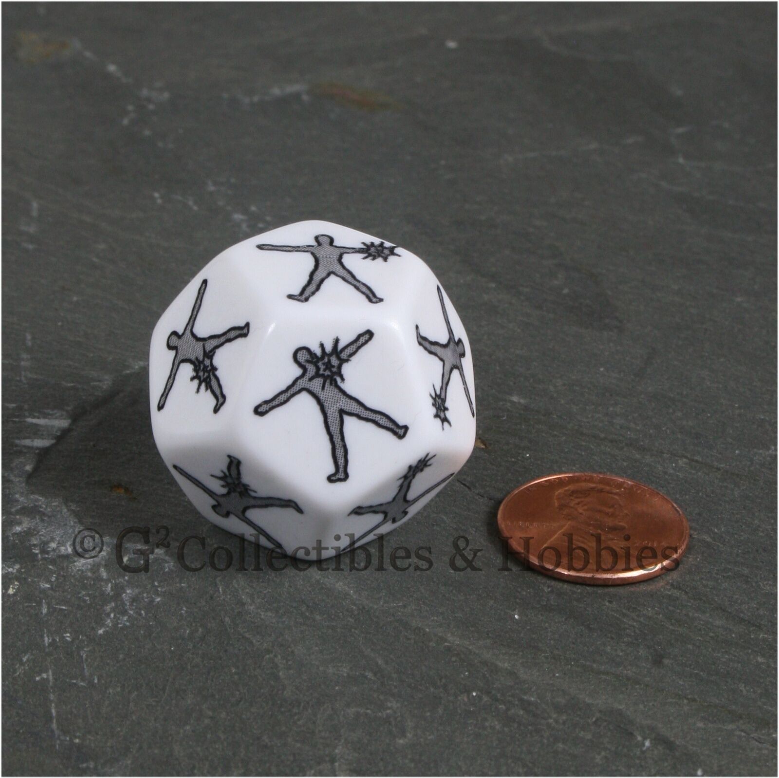 NEW D12 Body Part Critical Hit Location Die RPG Game Dice 12 Sided Chessex 28mm
