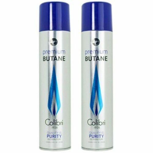 2 Pk Colibri Premium Lighter Butane Refill Fuel 50g 3.04 oz 90ml Canister 9103-2