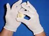 6 PAIR WHITE COTTON LISLE COIN JEWELRY INSPECTION GLOVES PHOTO FILM GOLD MENS LG