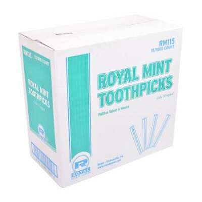 Royal Rm115 Royal Mint Individual Cello Wrapped Toothpick, Pk15000