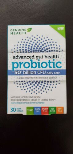 Genuine Health Advanced Gut Health Probiotic 50 Billion Cfu - 30 Vegan Capsules