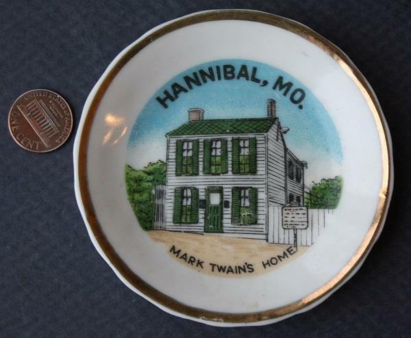 1950-60s Era Hannibal Missouri Mark Twain Home Fine China Butter Pat Plate-cool!
