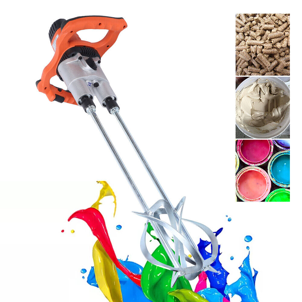 110v 1800w Dual Paddle Electric Mixer Dual Paddle Variable Speed Mortar Grout