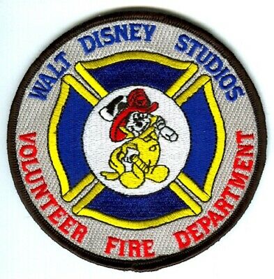 Walt Disney Studios Volunteer Fire Department Patch California Ca Mickey Mouse