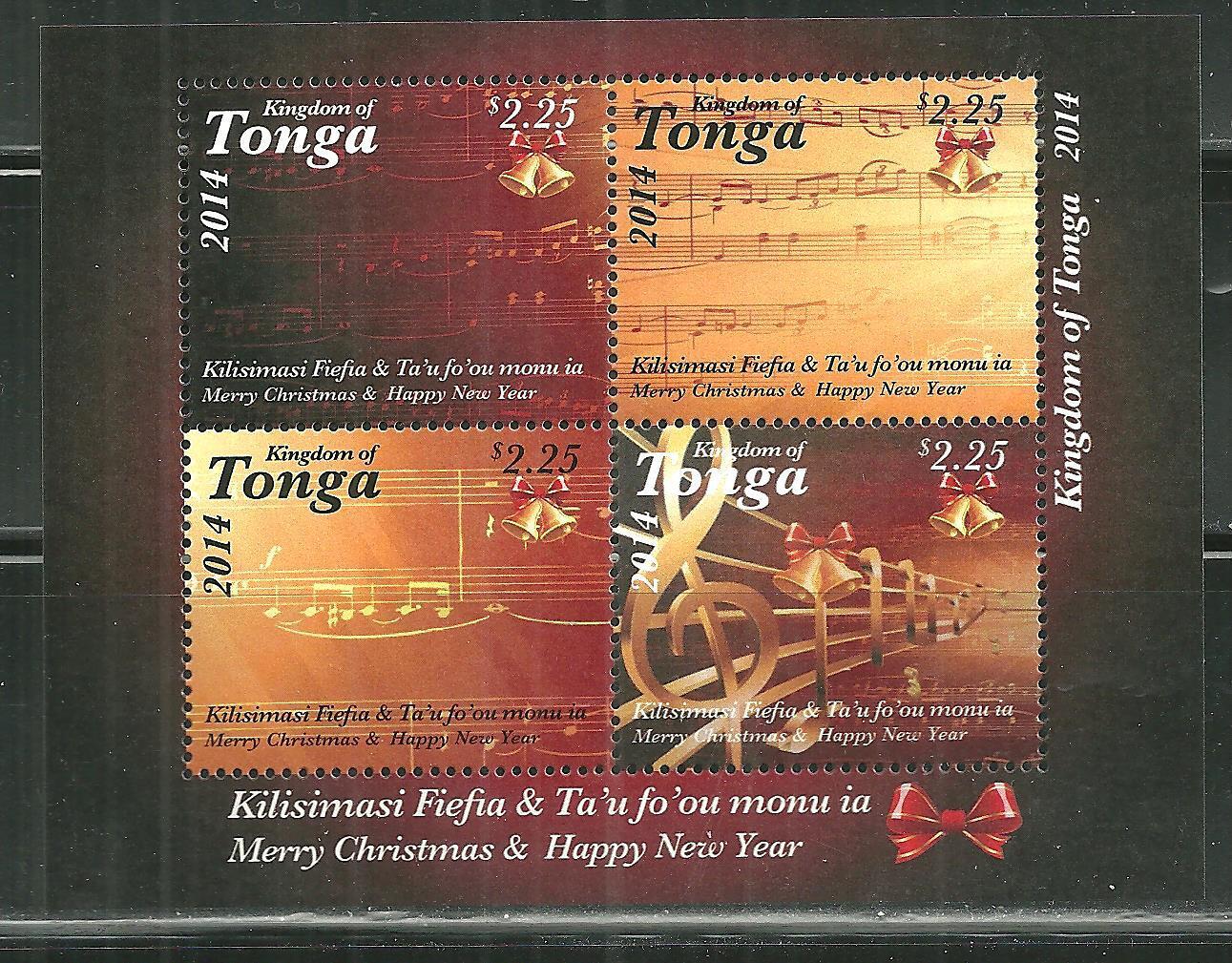 TONGA 1259 MNH SOUVENIR SHEET CHRISTMAS 2014 SCV 9.25
