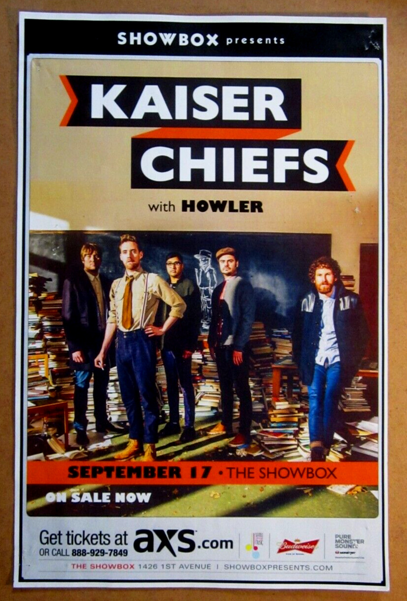 Kaiser Chiefs 2014 Poster Original Concert Show Flyer W/ Howler