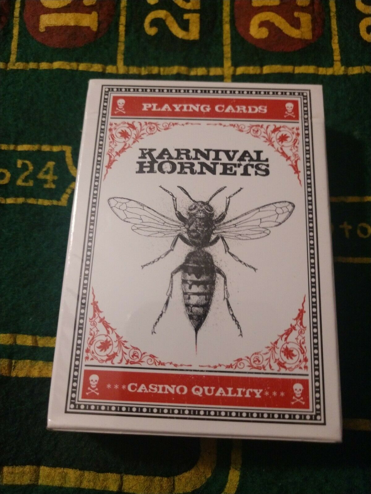 Collectible Playing Cards Karnival Hornets Skull Back Casino Quality Deck Poker