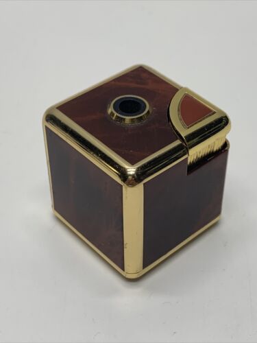 Vintage Rare Colibri 1.5” Cube Square Electro-quartz Butane Table Lighter