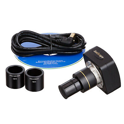Amscope 1.3mp Microscope Digital Camera Usb Video & Stills W Measuring Software