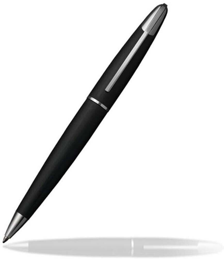 Colibri Equinox Brushed Black/chrome Twist Ball Point Pen With Sleek Spring Clip