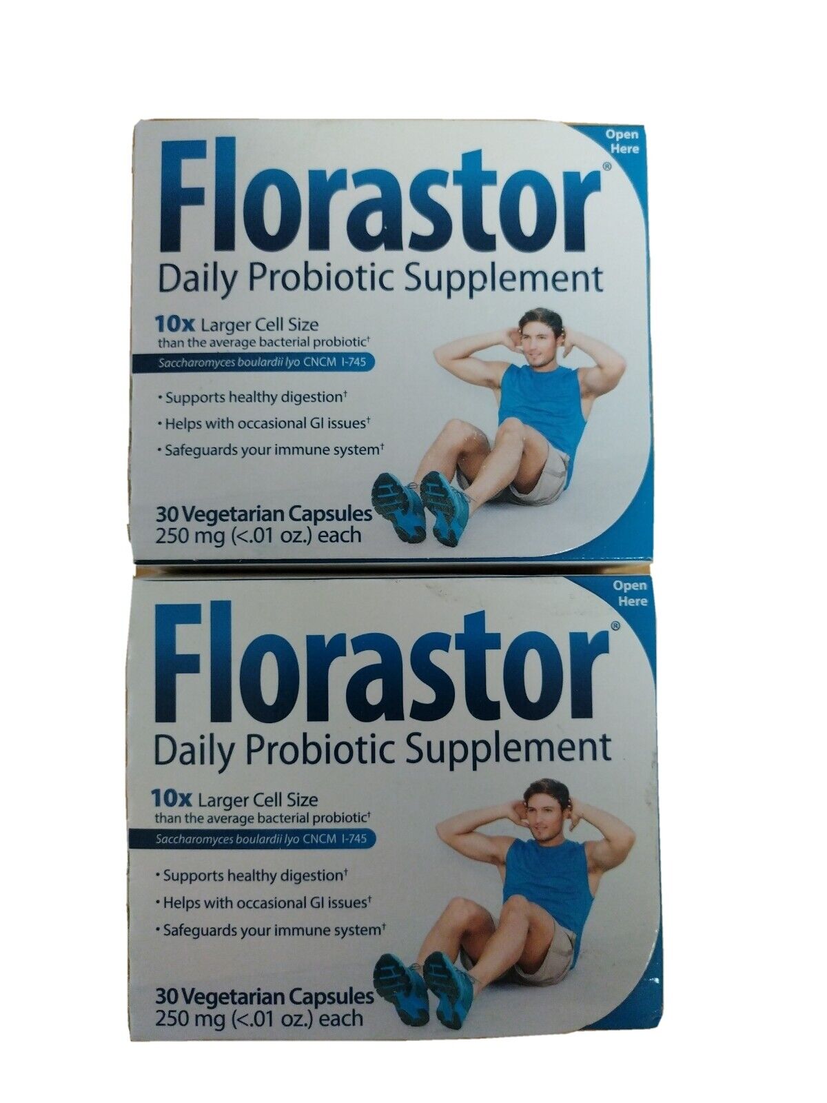 2 Pack-Florastor Daily Probiotic Supplement - 30 Veg Capsules EXPIRES: 05/23