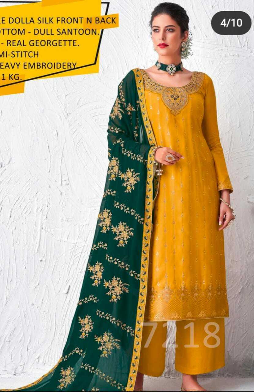 Women Yellow Palazo Kurta Designer Dupatta Pakistani Salwar Kameez Stitched Suit