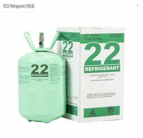 R22 R-22 R 22 Refrigerant 10lb Cylinder (made In Usa) Sealed Hvac