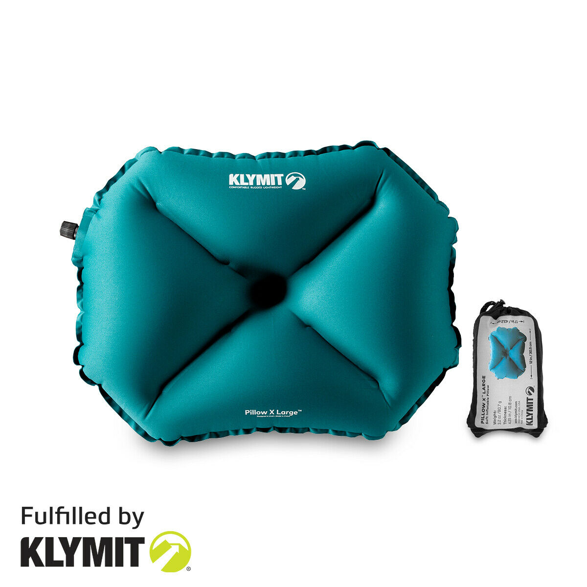 Klymit Pillow X Large Lightweight Camping Pillow - Factory Refurbished