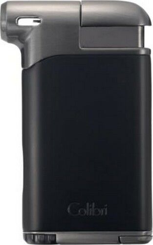 Colibri Pacific Air Ii Angled Flame Pipe Lighter / Black & Gunmetal *new In Box*