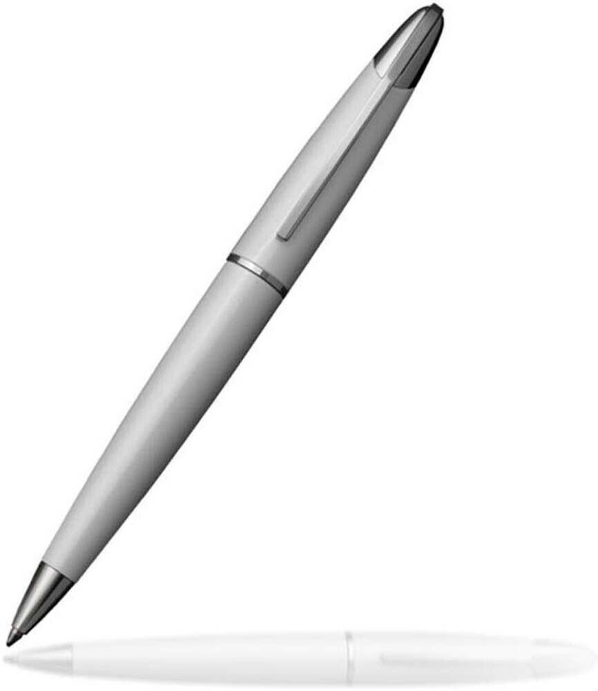 Colibri Equinox White/Chrome Twist Ball Point Pen with Sleek Spring Clip
