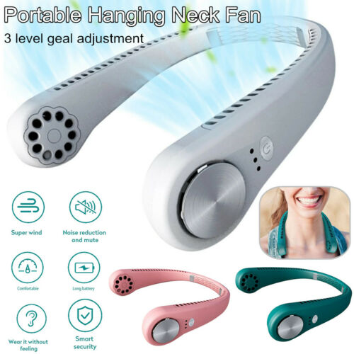 Electric Air Conditioner USB Portable Hanging Neck Fan Little Cooling Air Cooler
